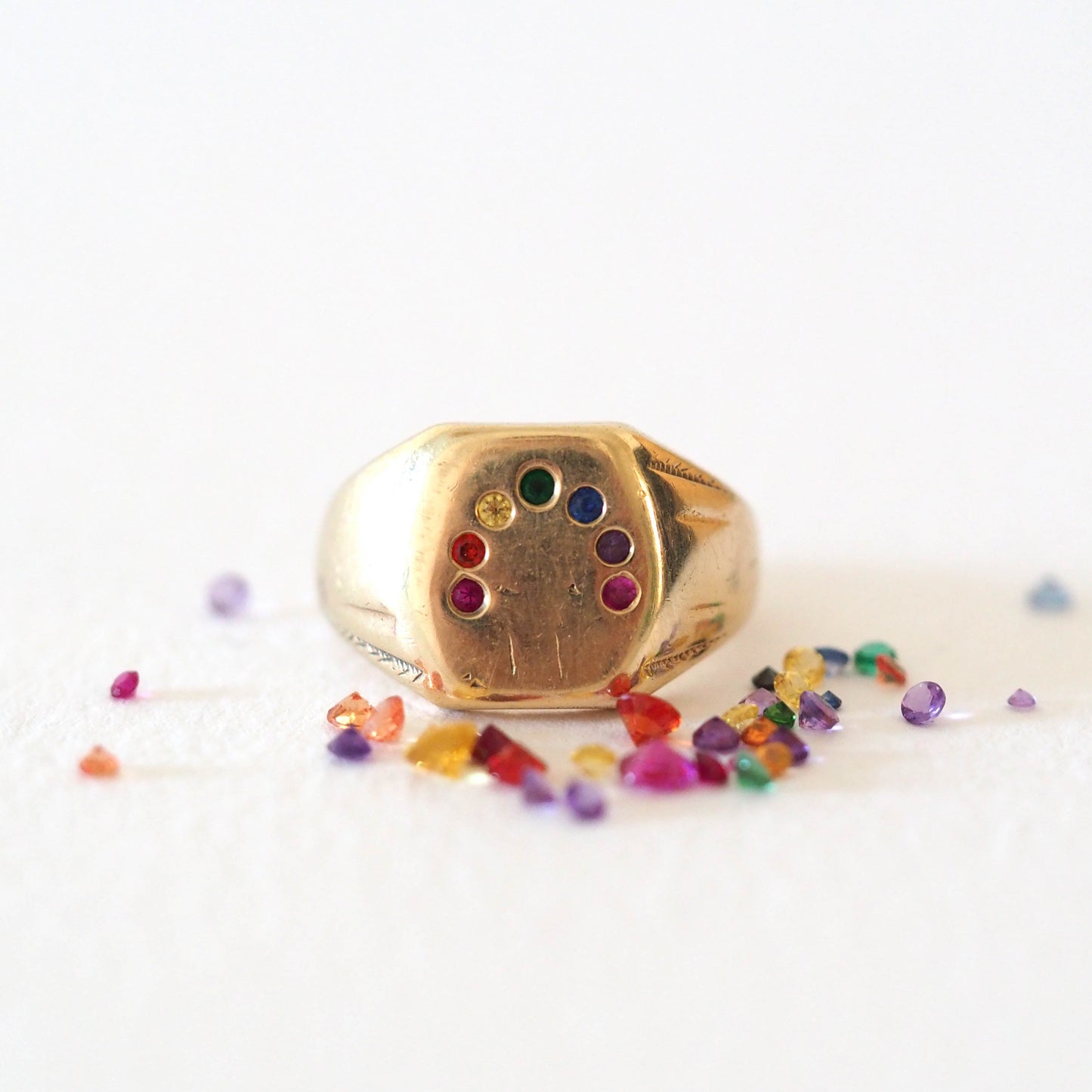 Rainbow Signet Ring