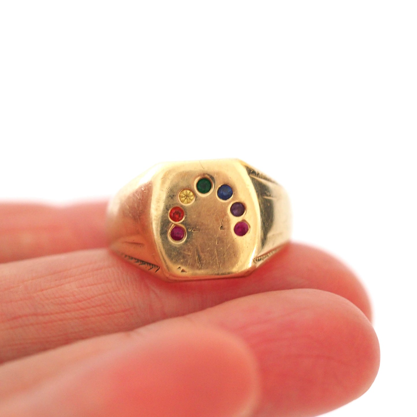 Rainbow Signet Ring
