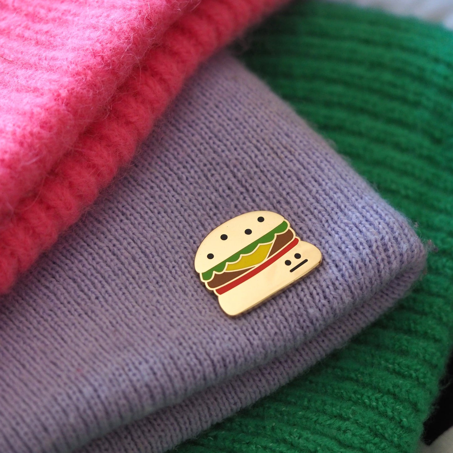 Burger Enamel Pin Badge