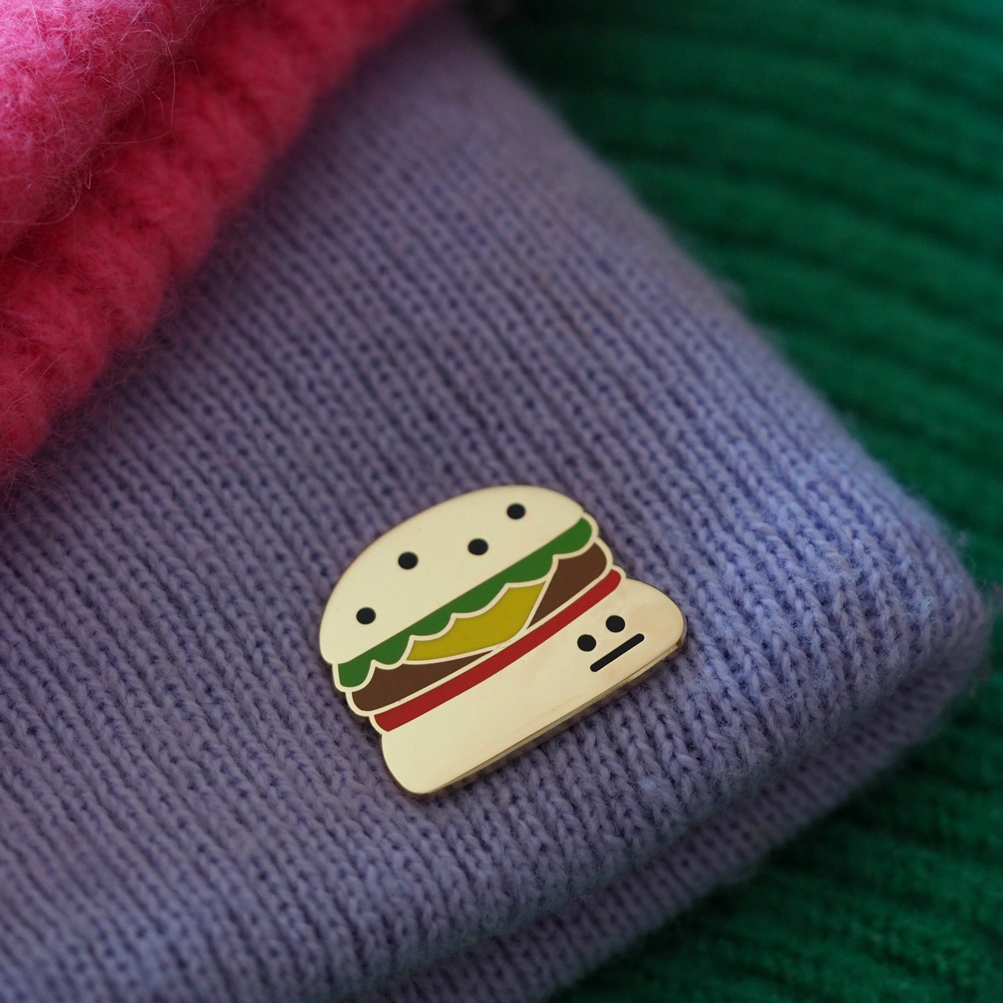 Burger Enamel Pin Badge
