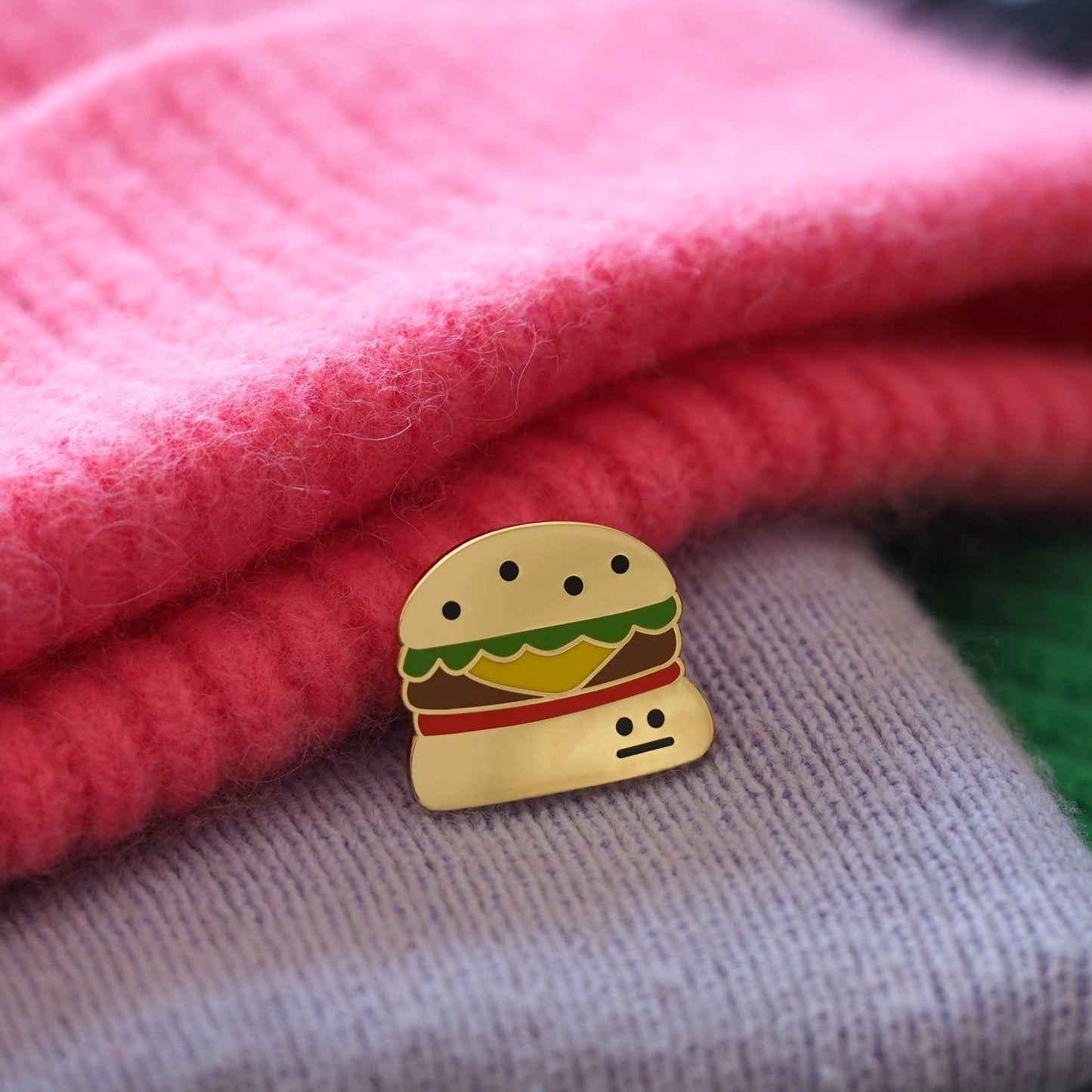 Burger Enamel Pin Badge