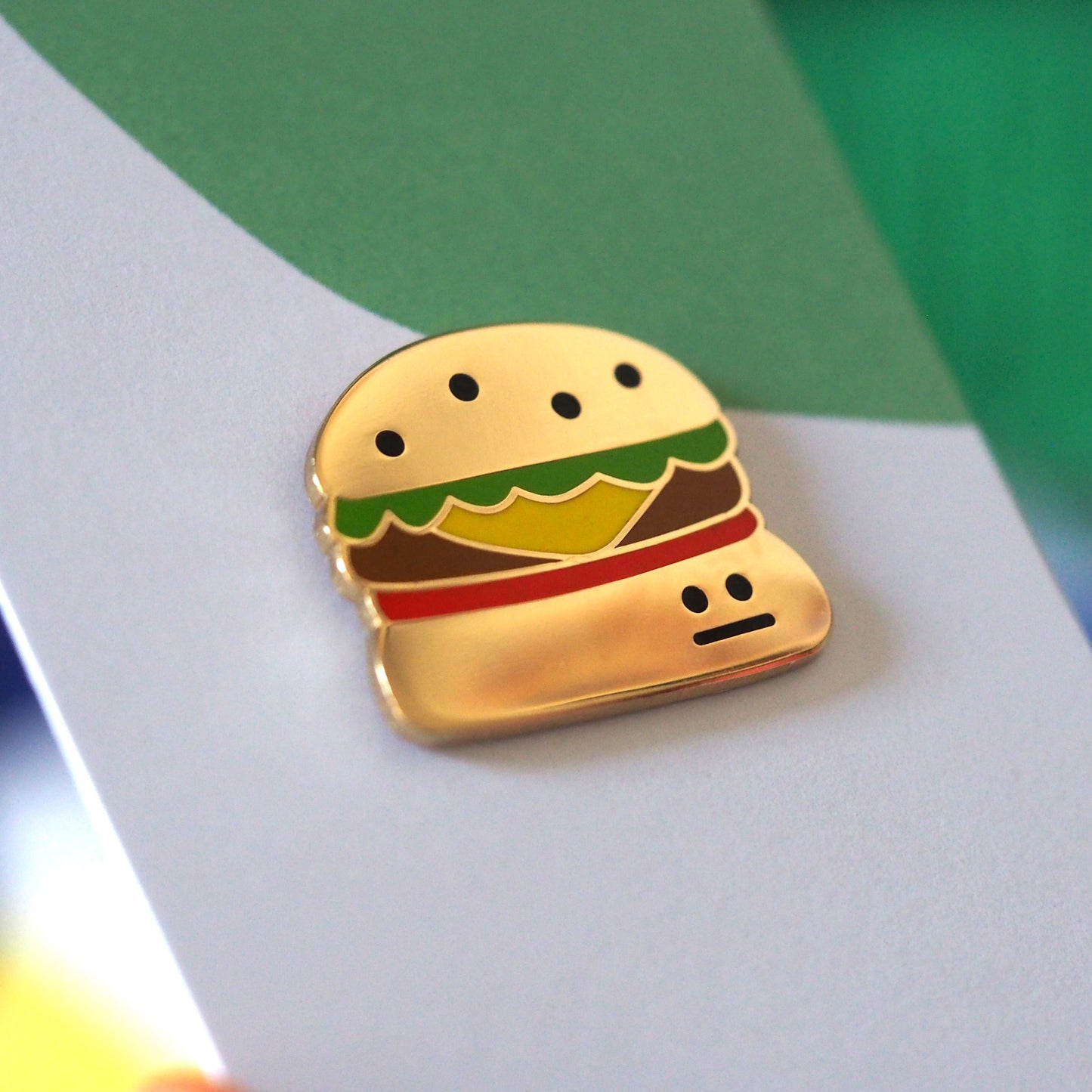 Burger Enamel Pin Badge