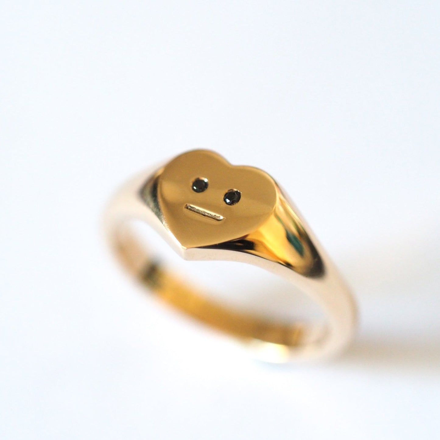 Heart Face Signet Ring