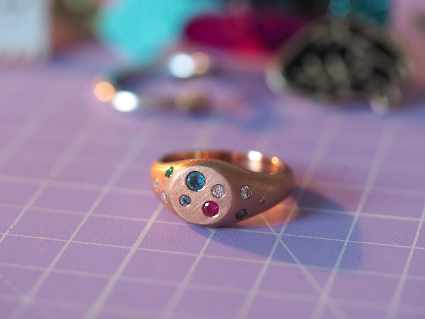Trust The Universe Planet Necklace - Recycled Sterling Silver with Black Diamond Eyes