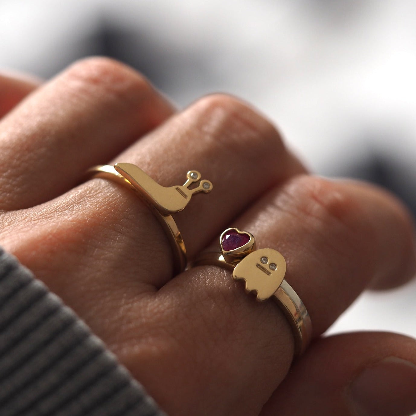 Heart Ring - Ruby, Sapphire or Emerald