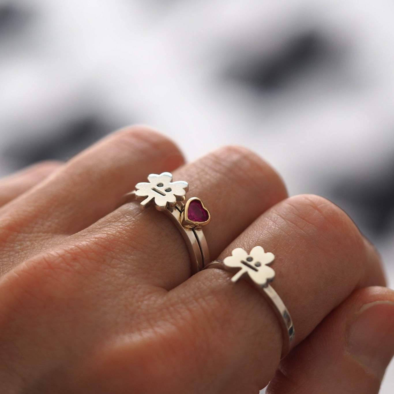 Clover Rings - Recycled Sterling Silver
