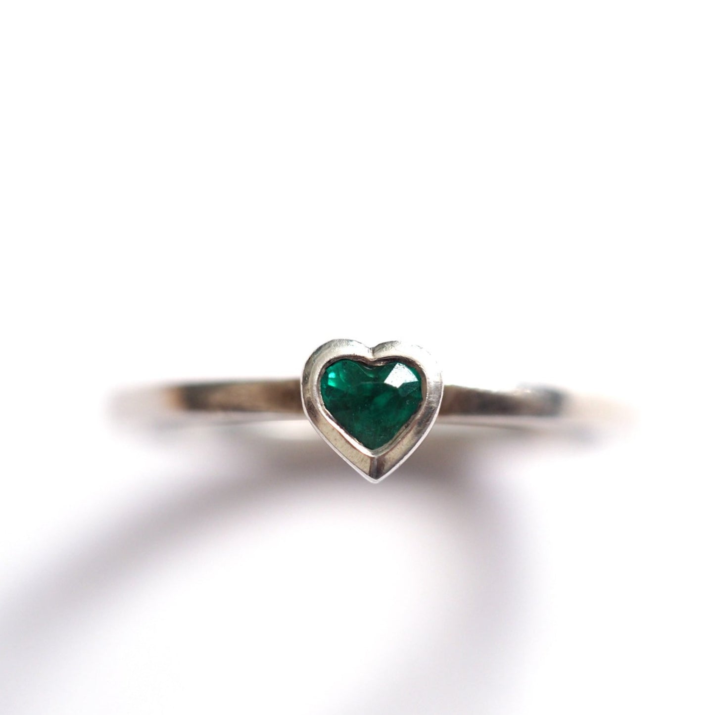 Heart Ring - Ruby, Sapphire or Emerald
