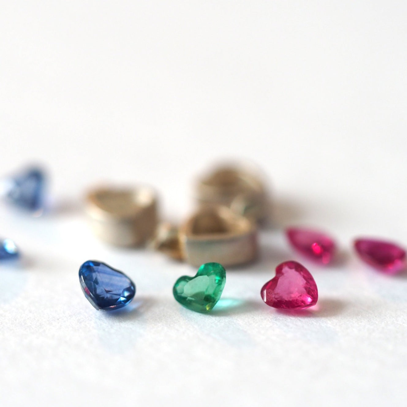 Heart Ring - Ruby, Sapphire or Emerald