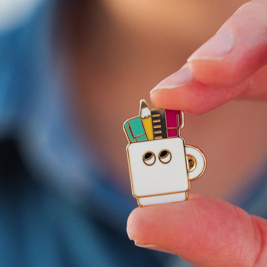 Pen Pot - Enamel Pin