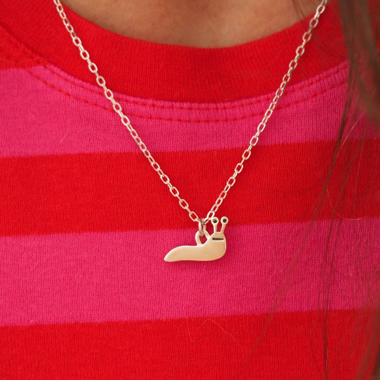 Sluggy Necklace - Recycled Sterling Silver