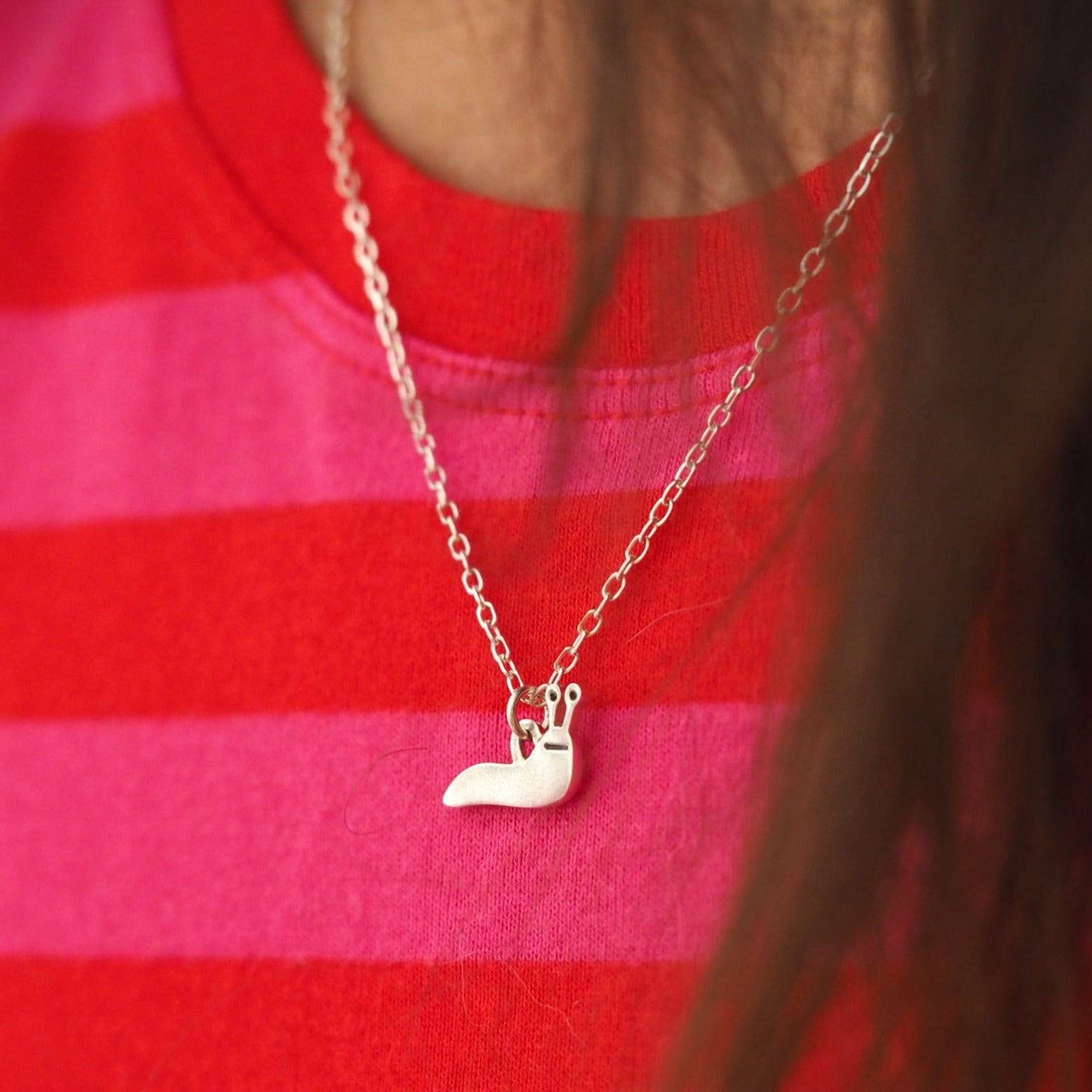 Sluggy Necklace - Recycled Sterling Silver