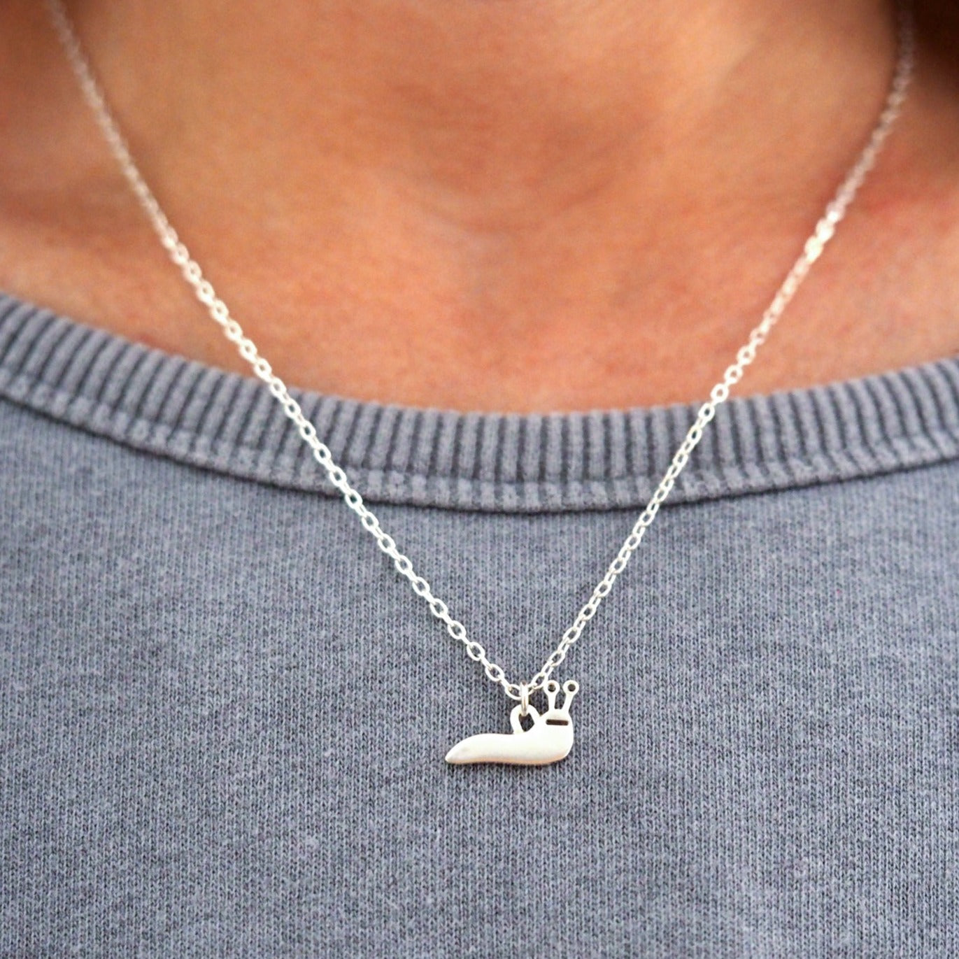 Sluggy Necklace - Recycled Sterling Silver