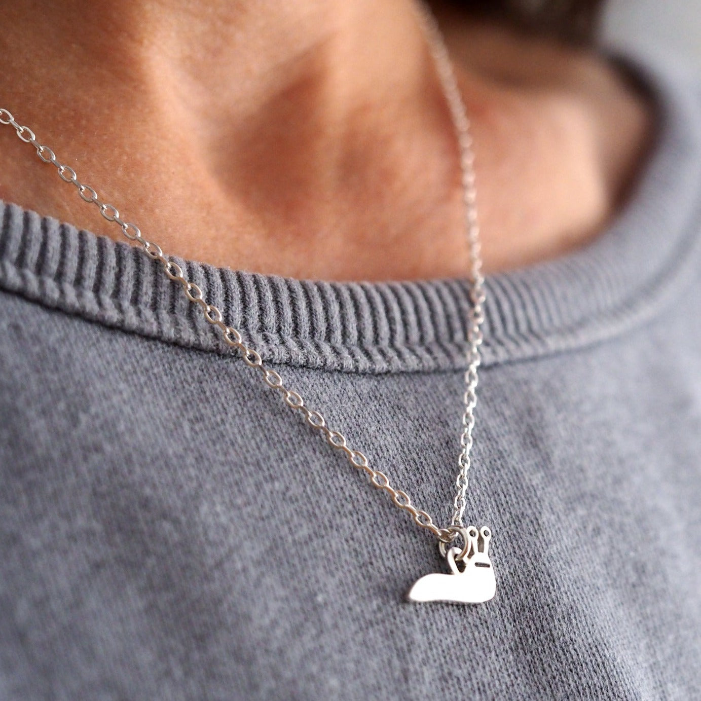 Sluggy Necklace - Recycled Sterling Silver