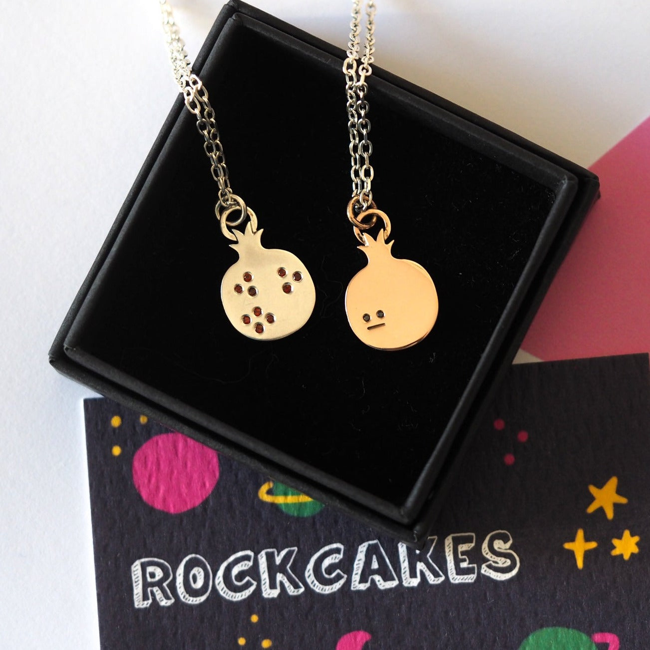 Pomegranate Necklace - Recycled Silver or Rose Gold