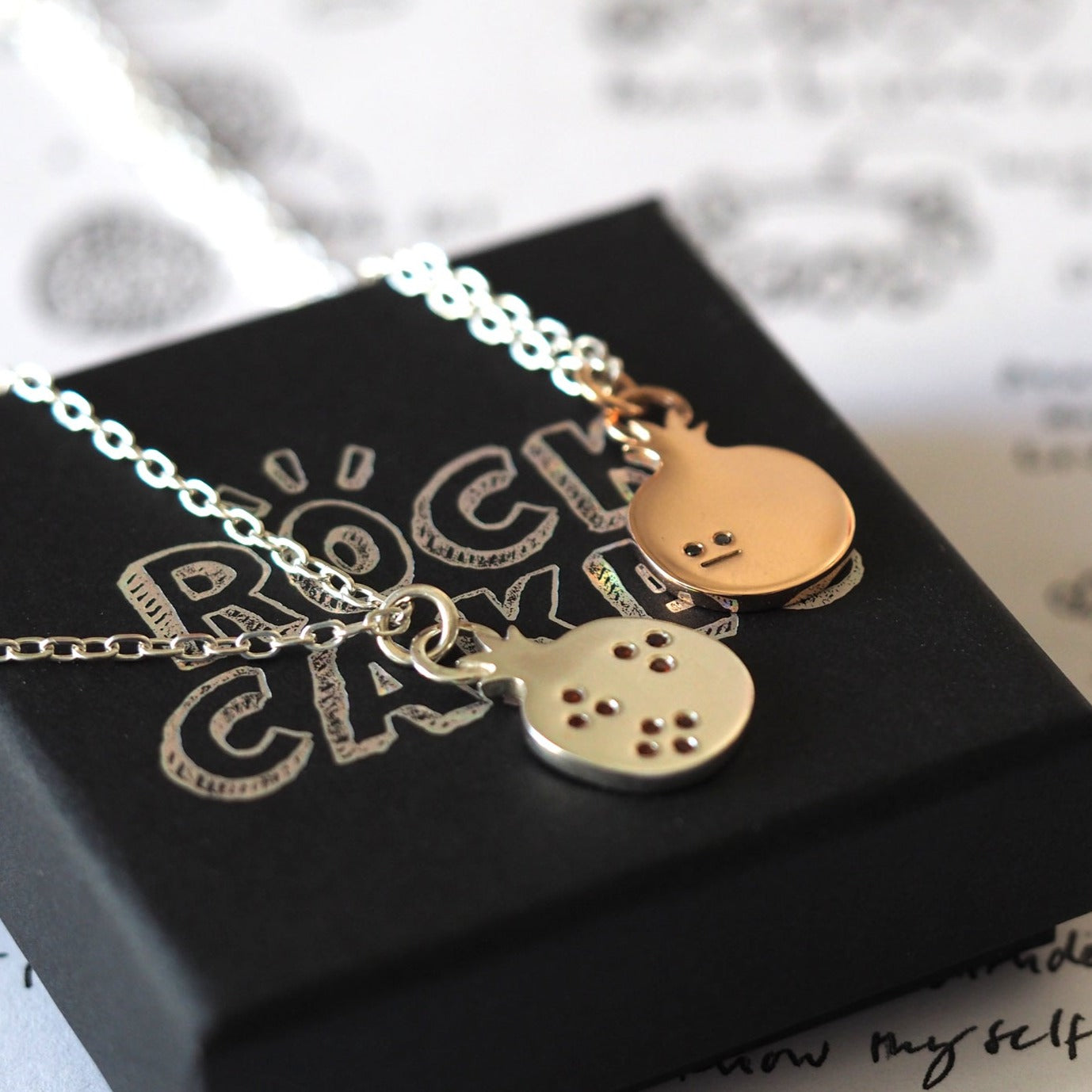 Pomegranate Necklace - Recycled Silver or Rose Gold