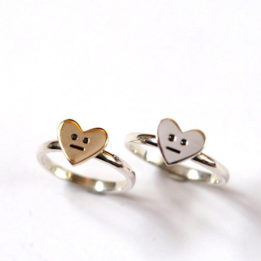 Heart Face Ring