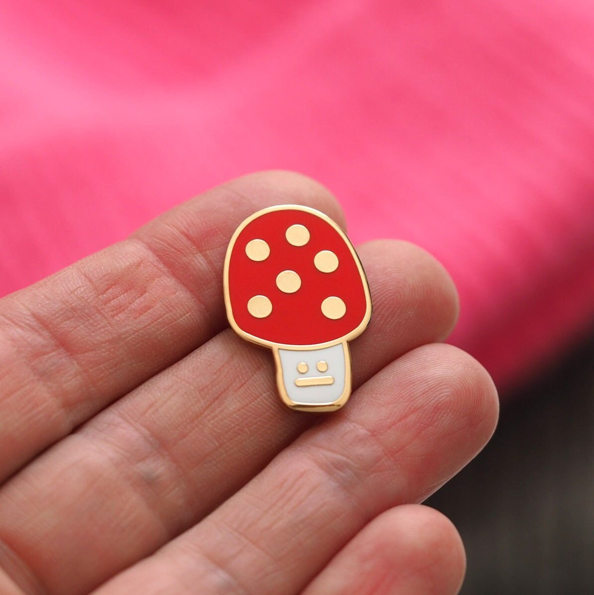 Toadstool Enamel Pin