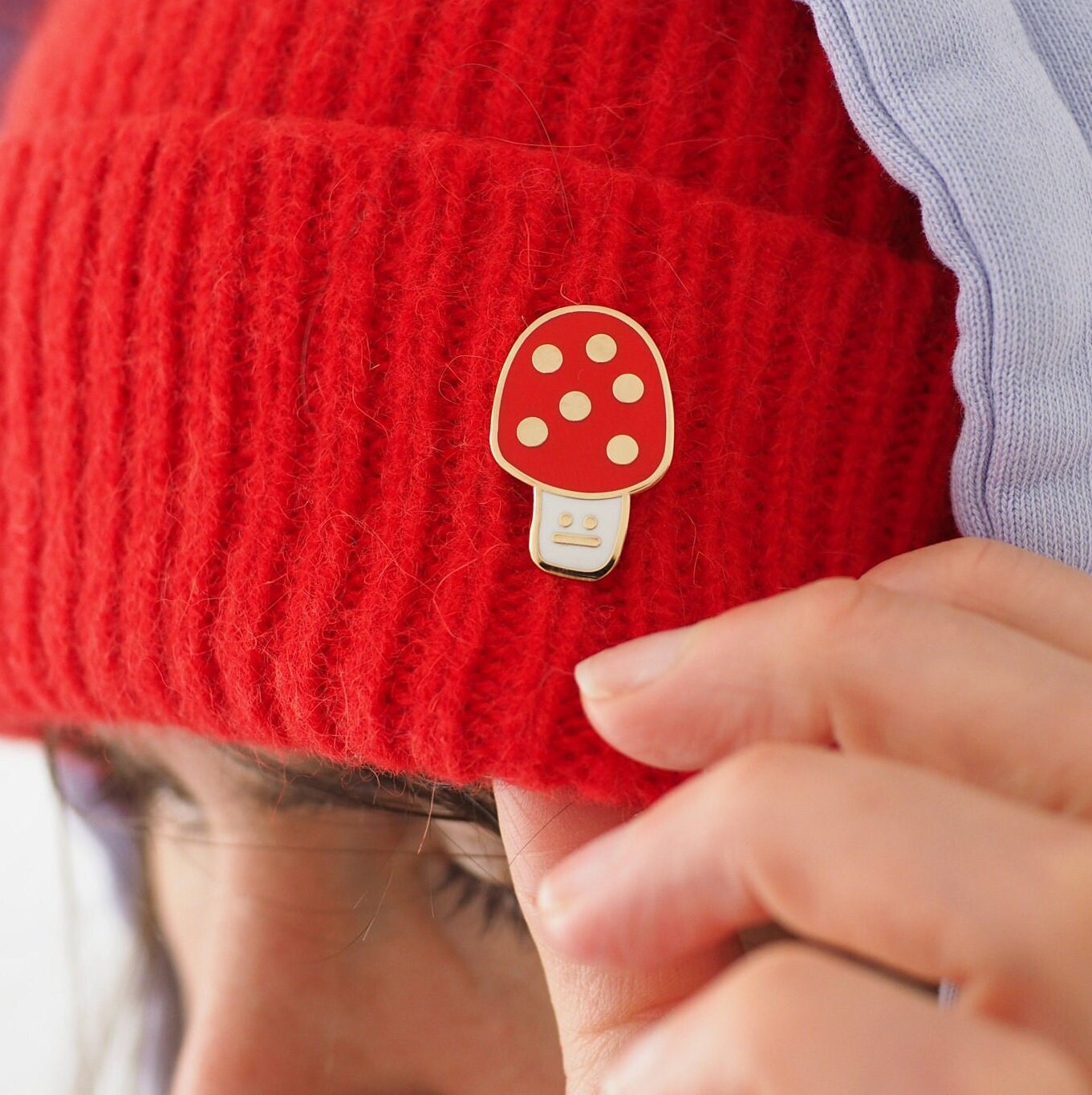Toadstool Enamel Pin