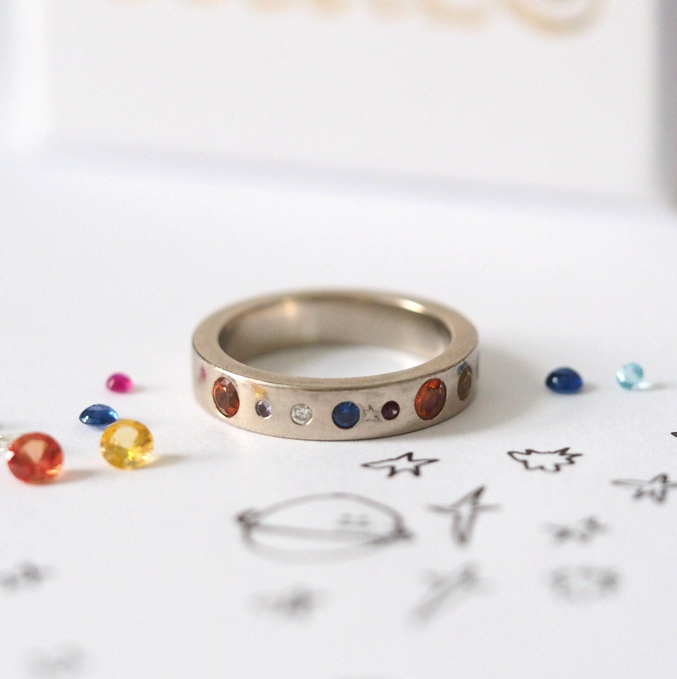 Planet Ring - Recycled Sterling Silver