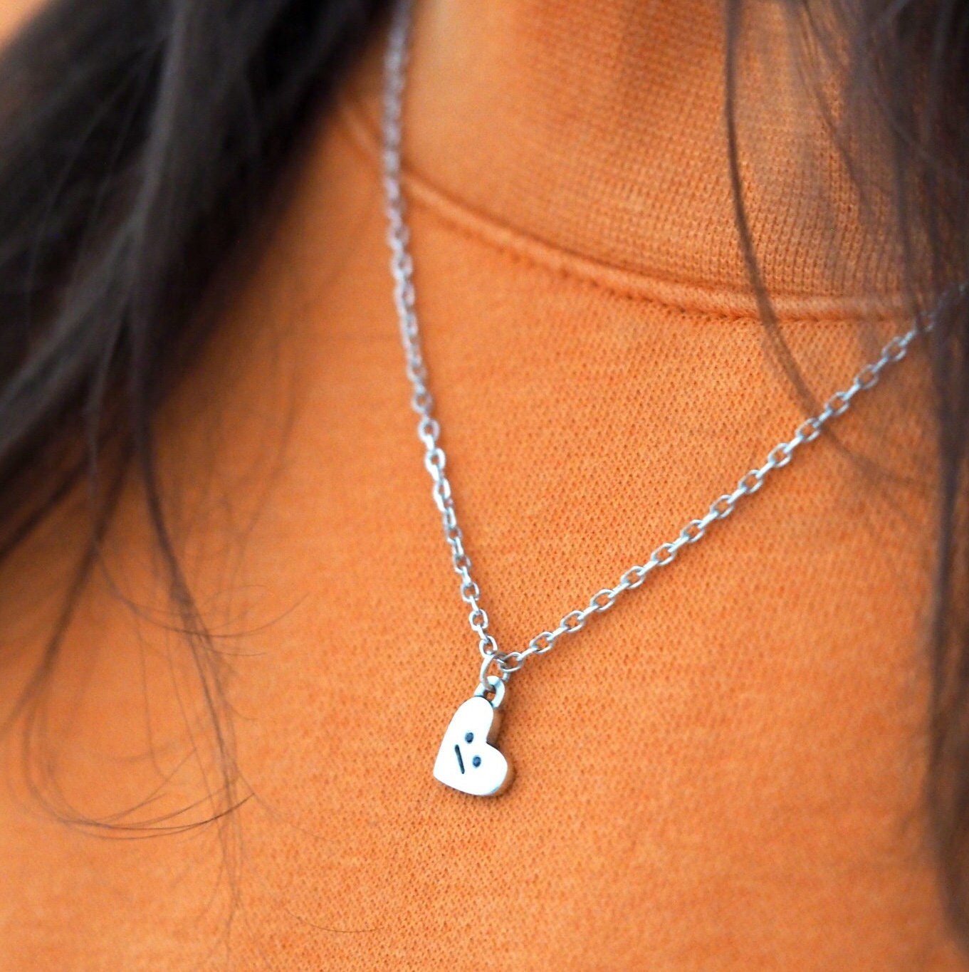 Grumpy Heart Necklace