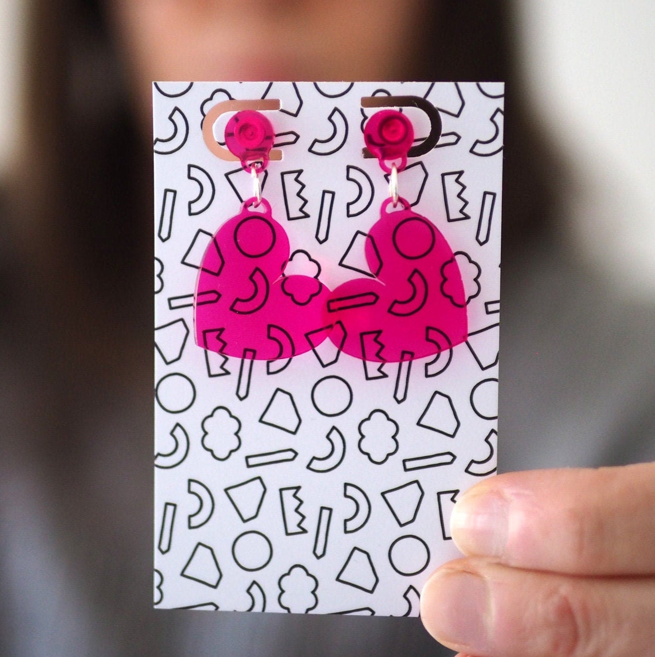 Heart Acrylic Earrings