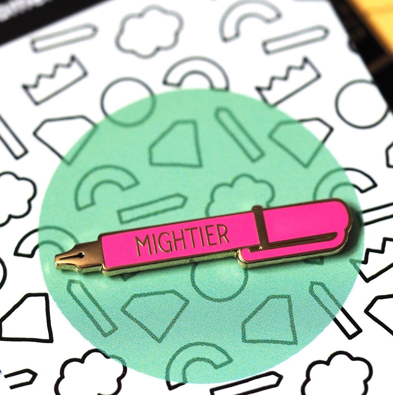The Pen is Mightier than the Sword Enamel Pin