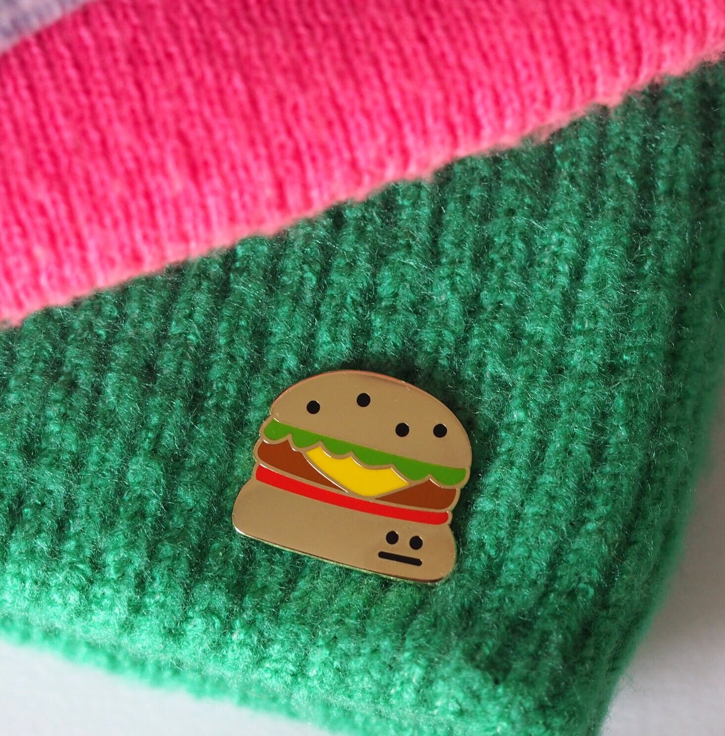 Burger Enamel Pin Badge