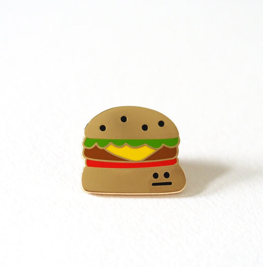 Burger Enamel Pin Badge