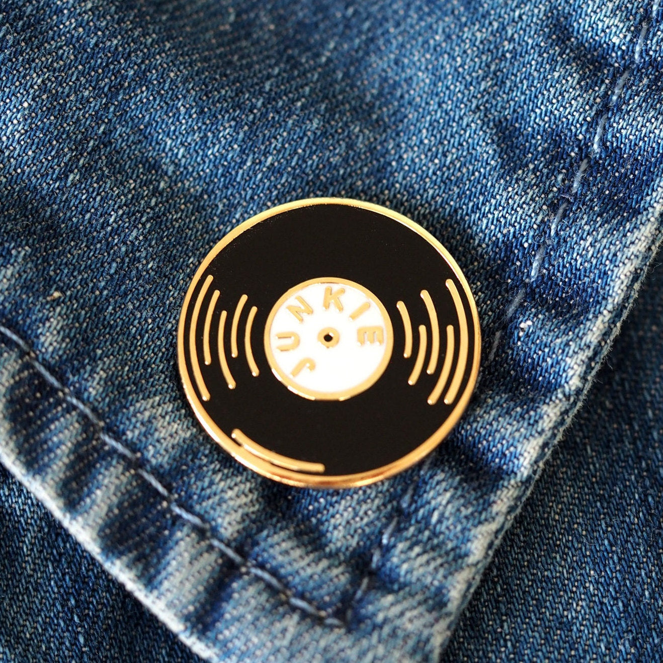 Vinyl Junkie Enamel Pin