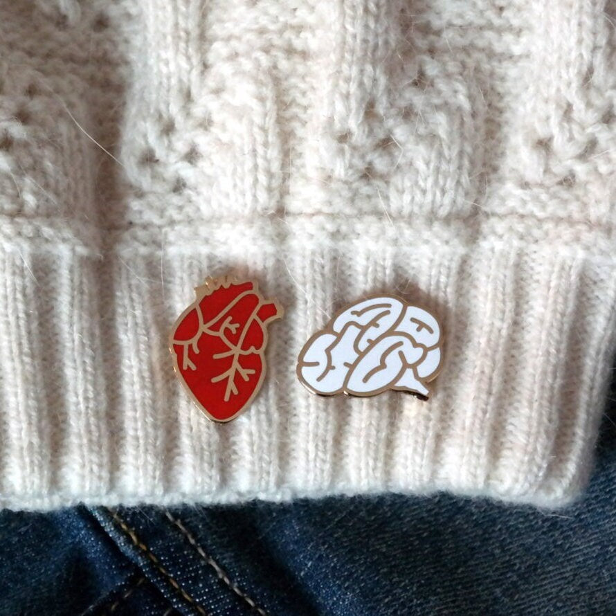 Anatomical Heart Enamel Pin