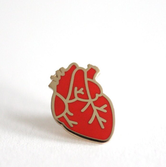 Anatomical Heart Enamel Pin