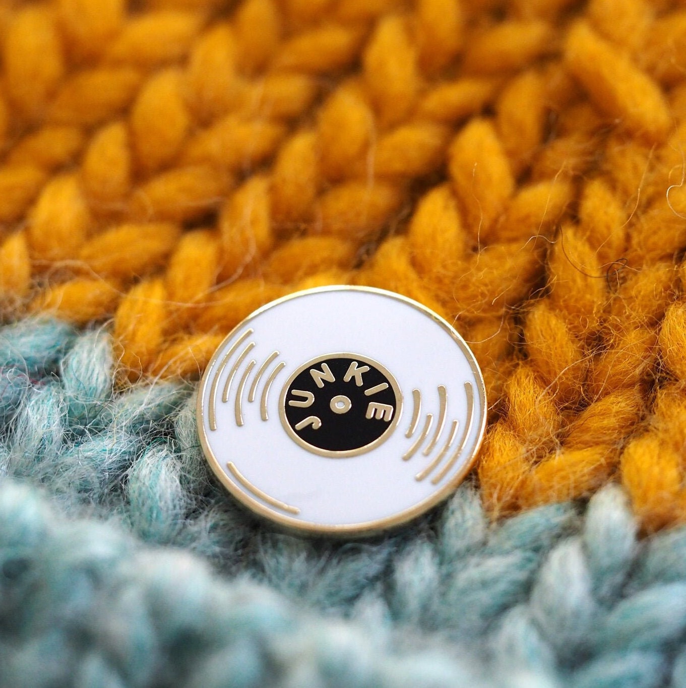 Vinyl Junkie Enamel Pin