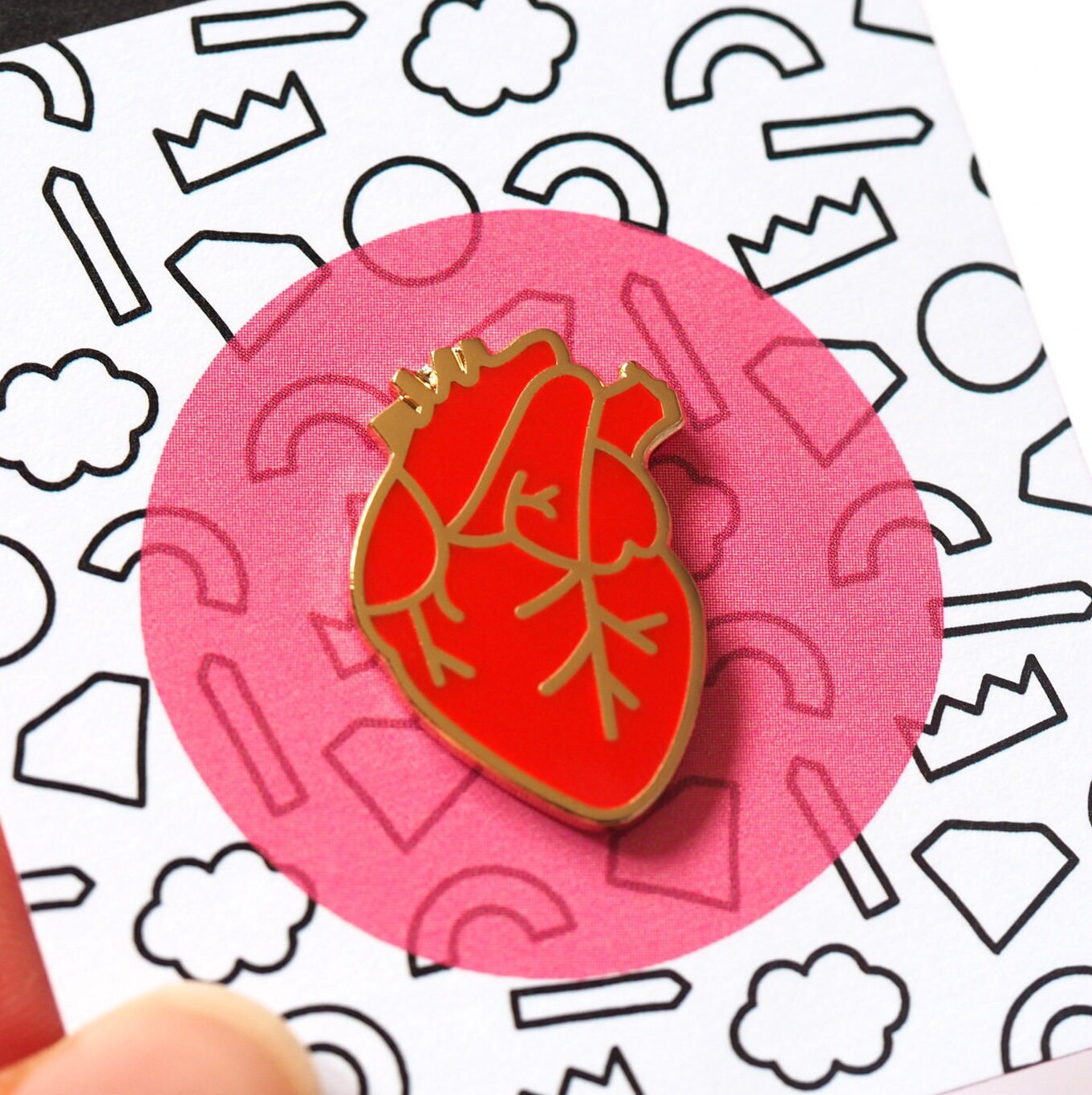 Anatomical Heart Enamel Pin