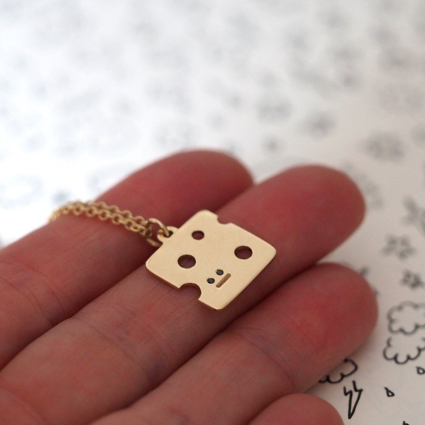 Cheese Slice Necklace