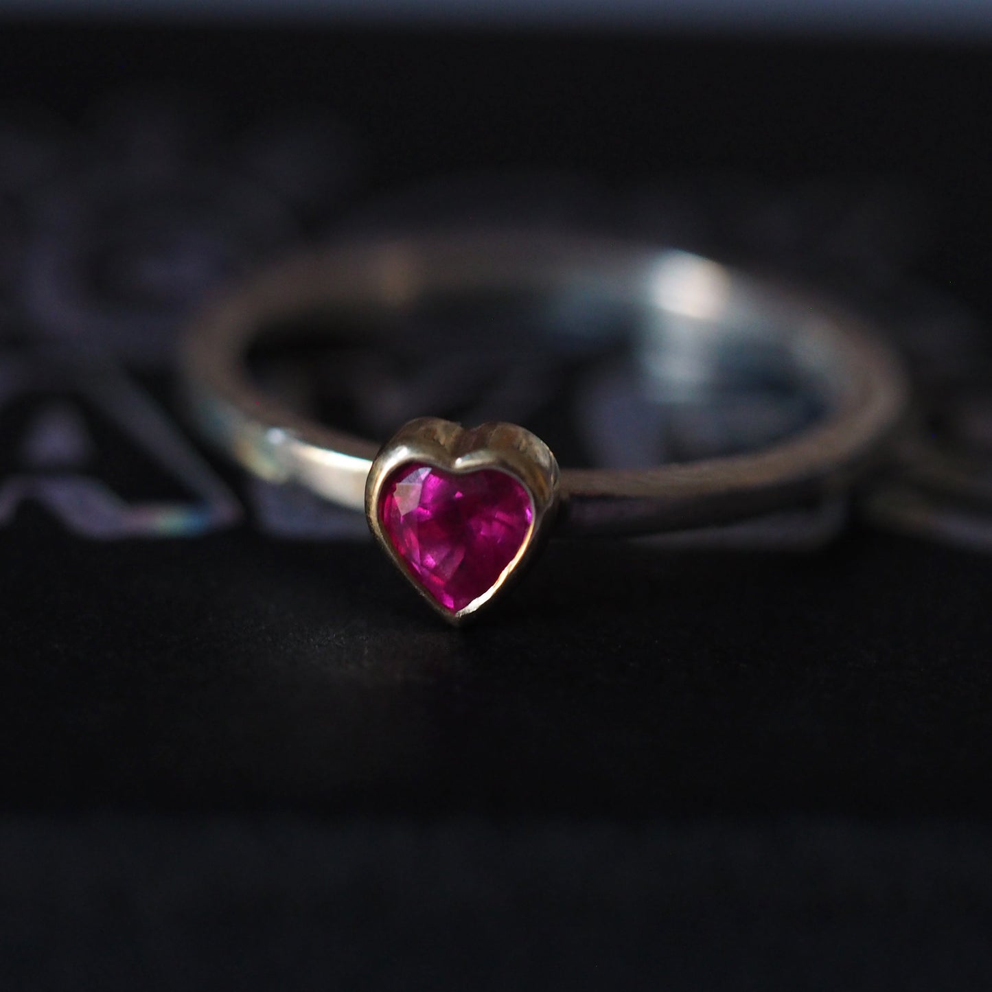 Solitaire Heart Ring