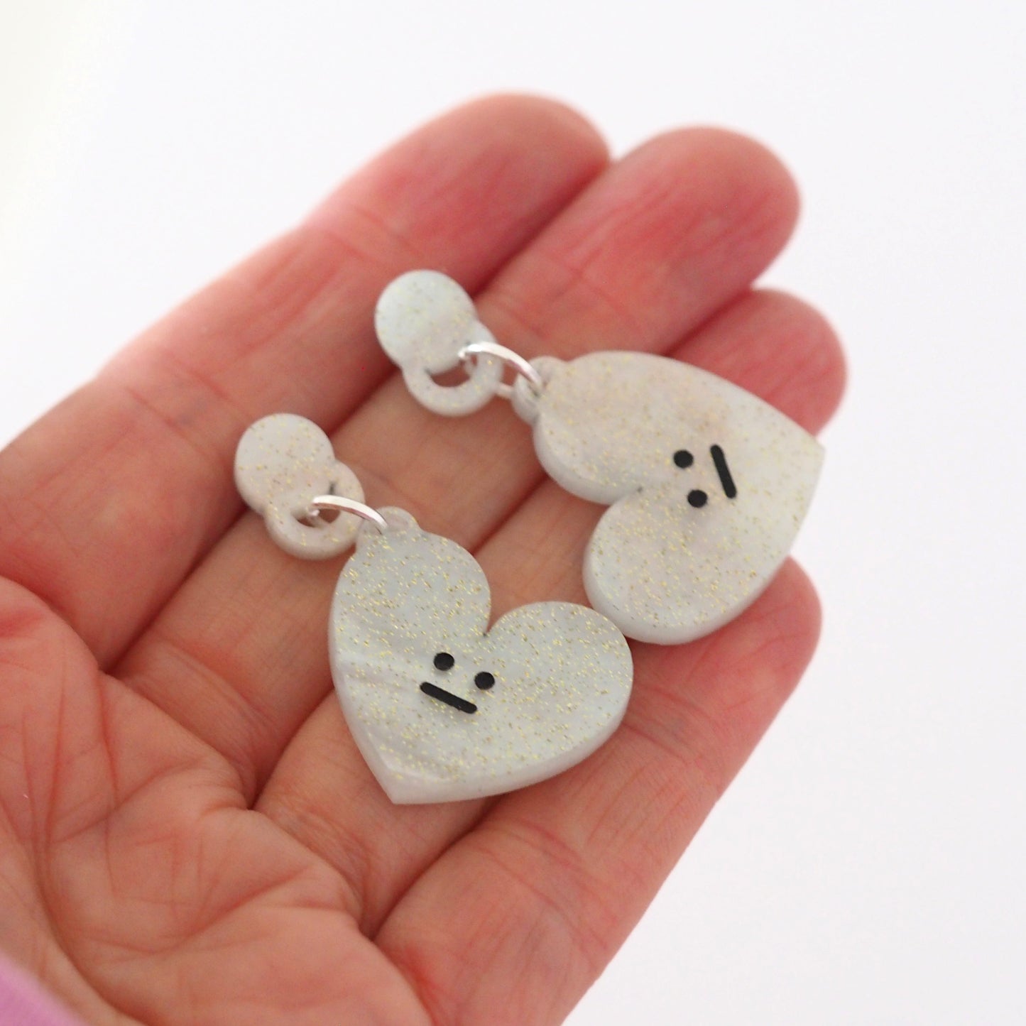 Grumpy Heart Earrings