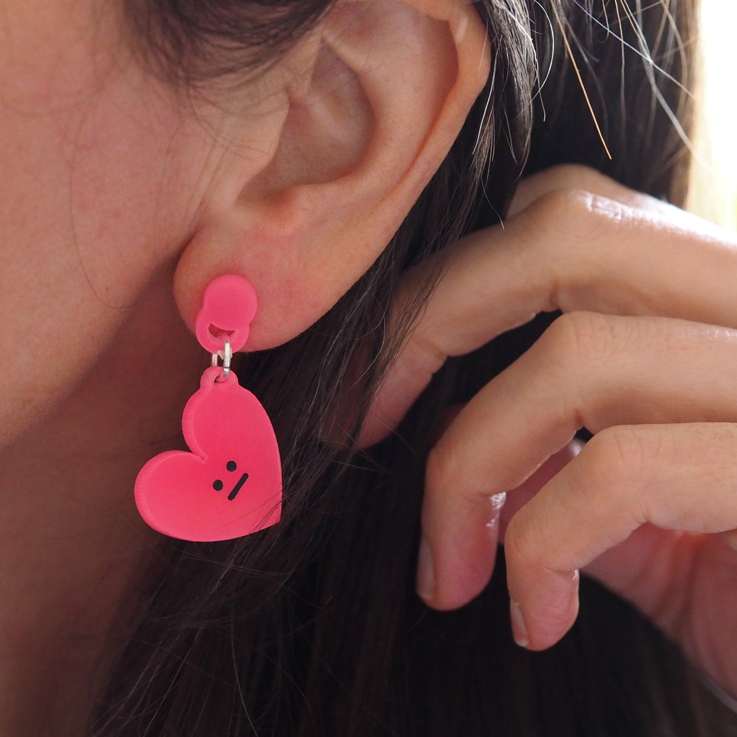 Grumpy Heart Earrings