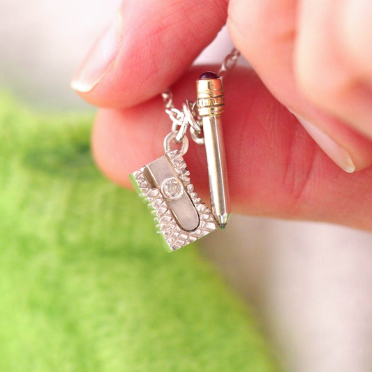 Pencil & Sharpener Necklace