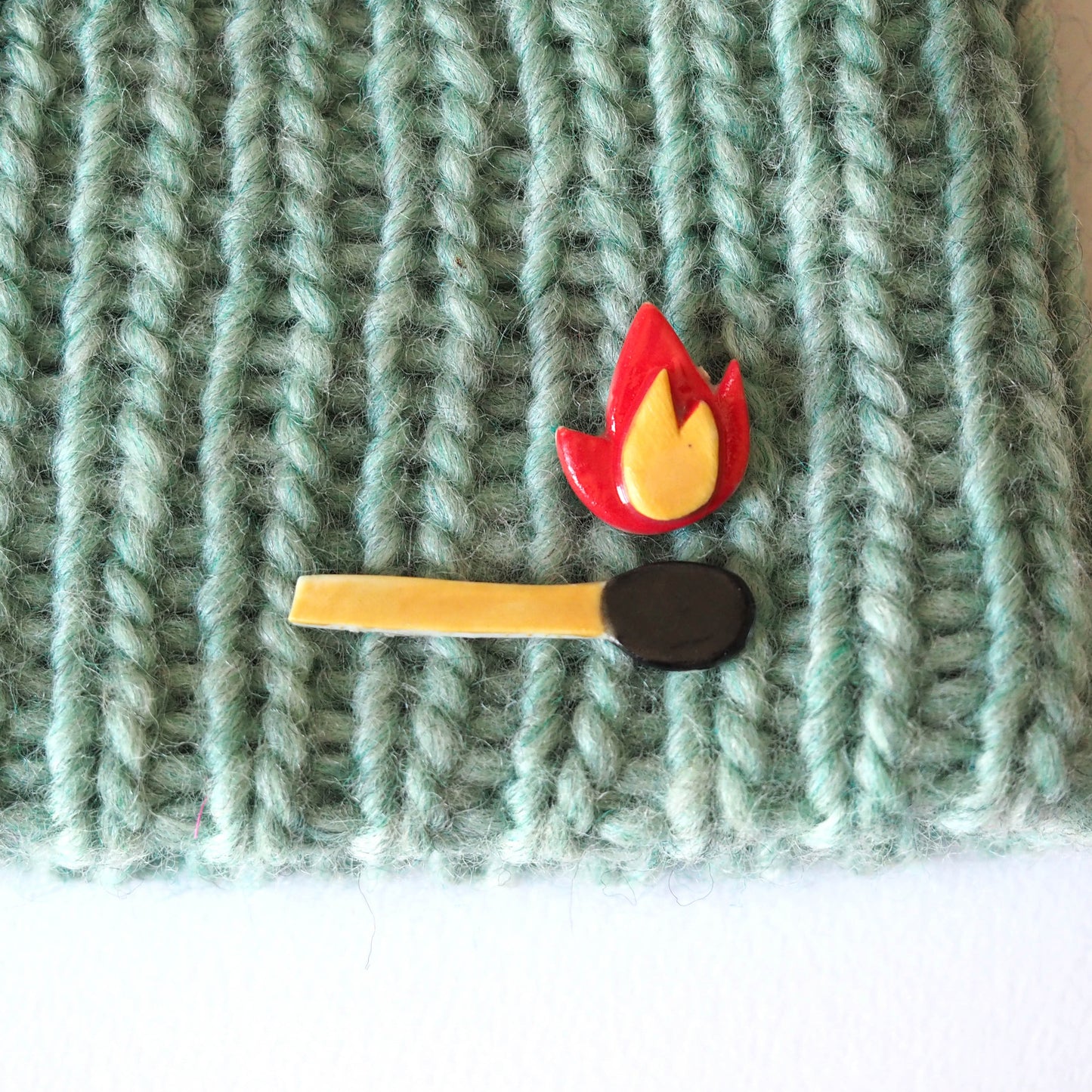 Match & Flame Brooches - Set One