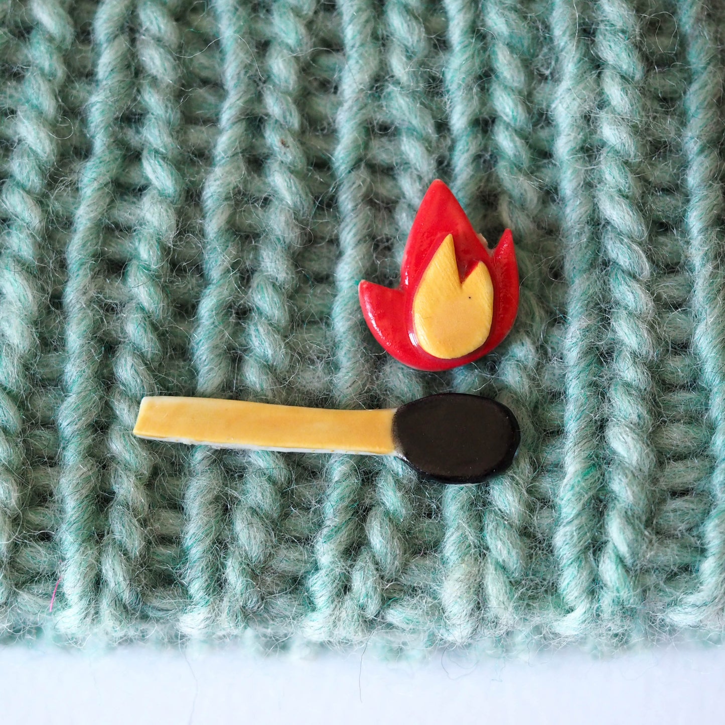 Match & Flame Brooches - Set One