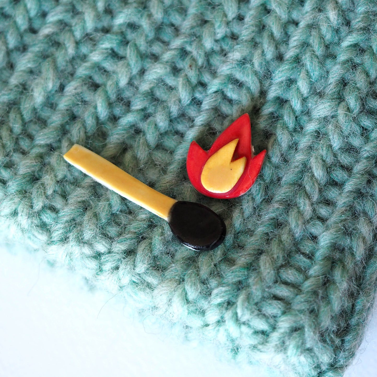 Match & Flame Brooches - Set One