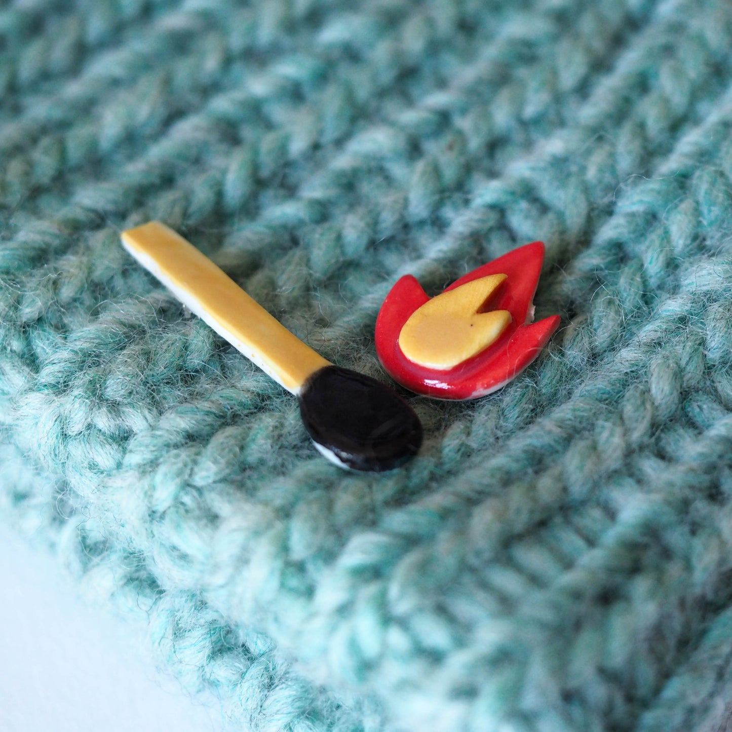 Match & Flame Brooches - Set One
