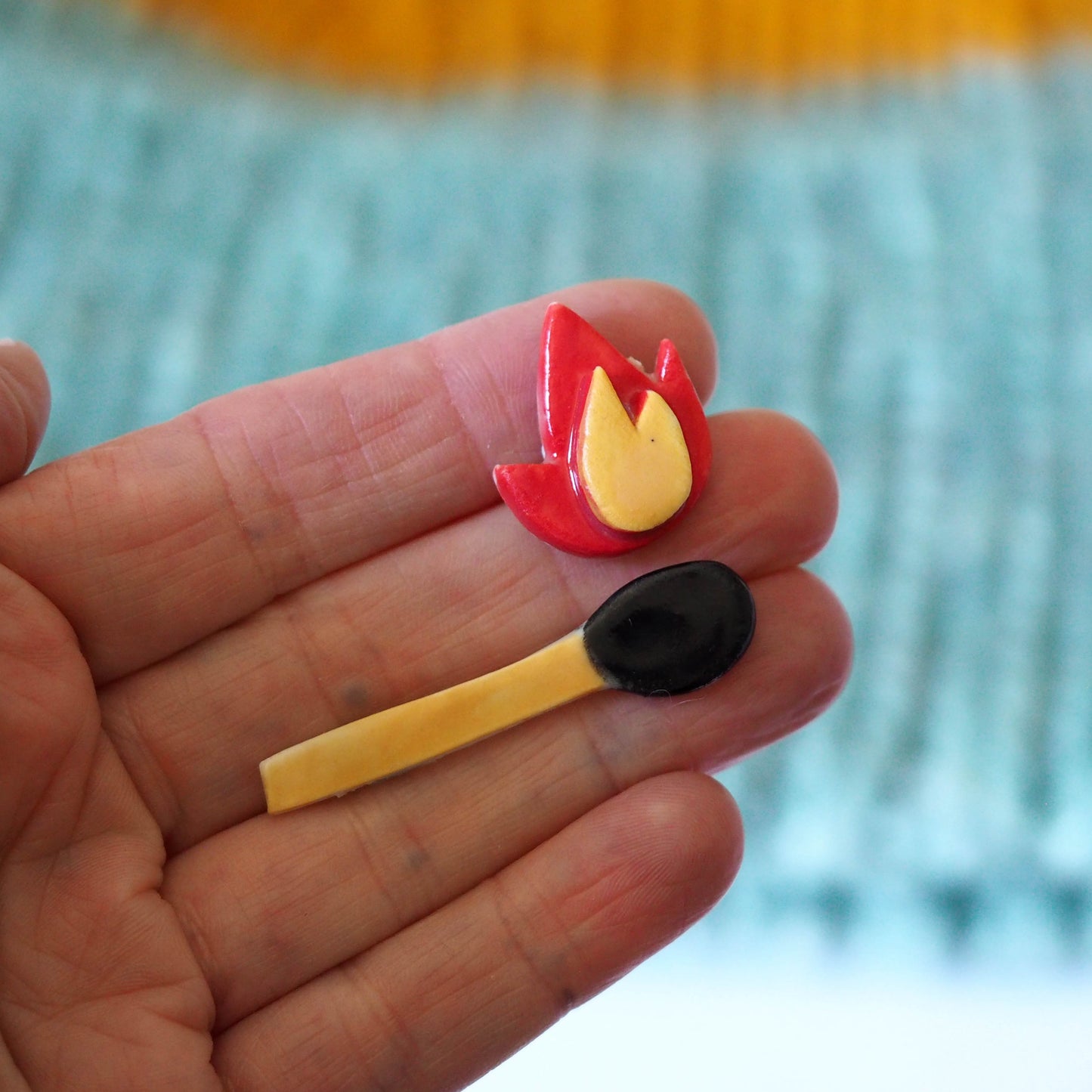 Match & Flame Brooches - Set One