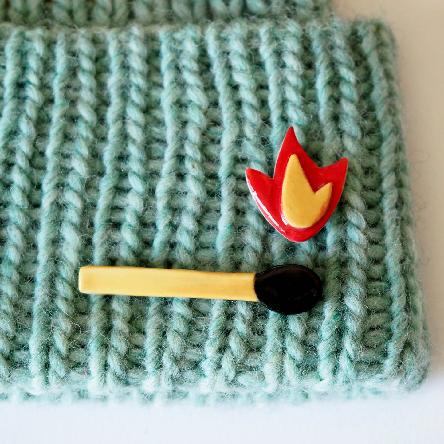 Match & Flame Brooches - Set Two