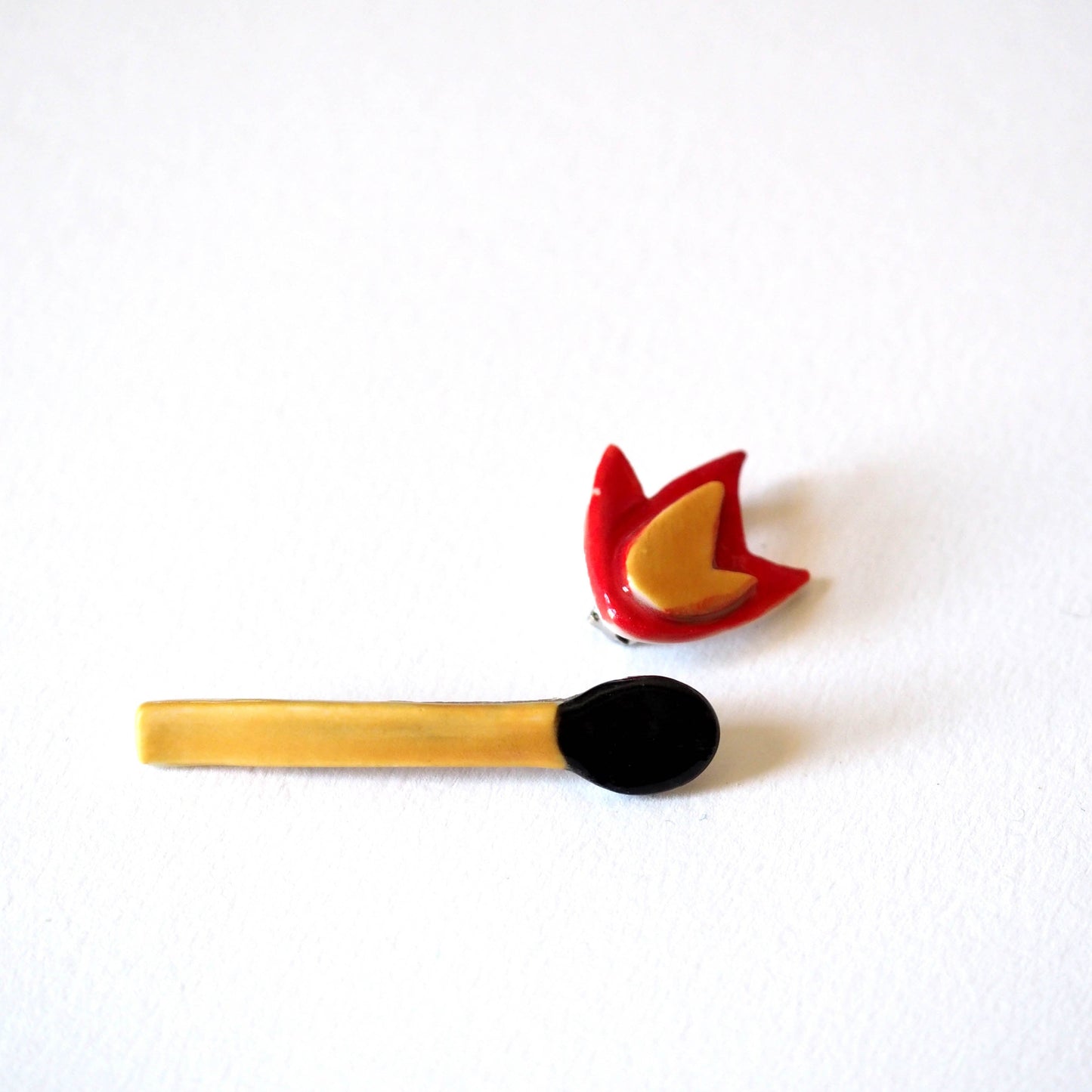 Match & Flame Brooches - Set Two