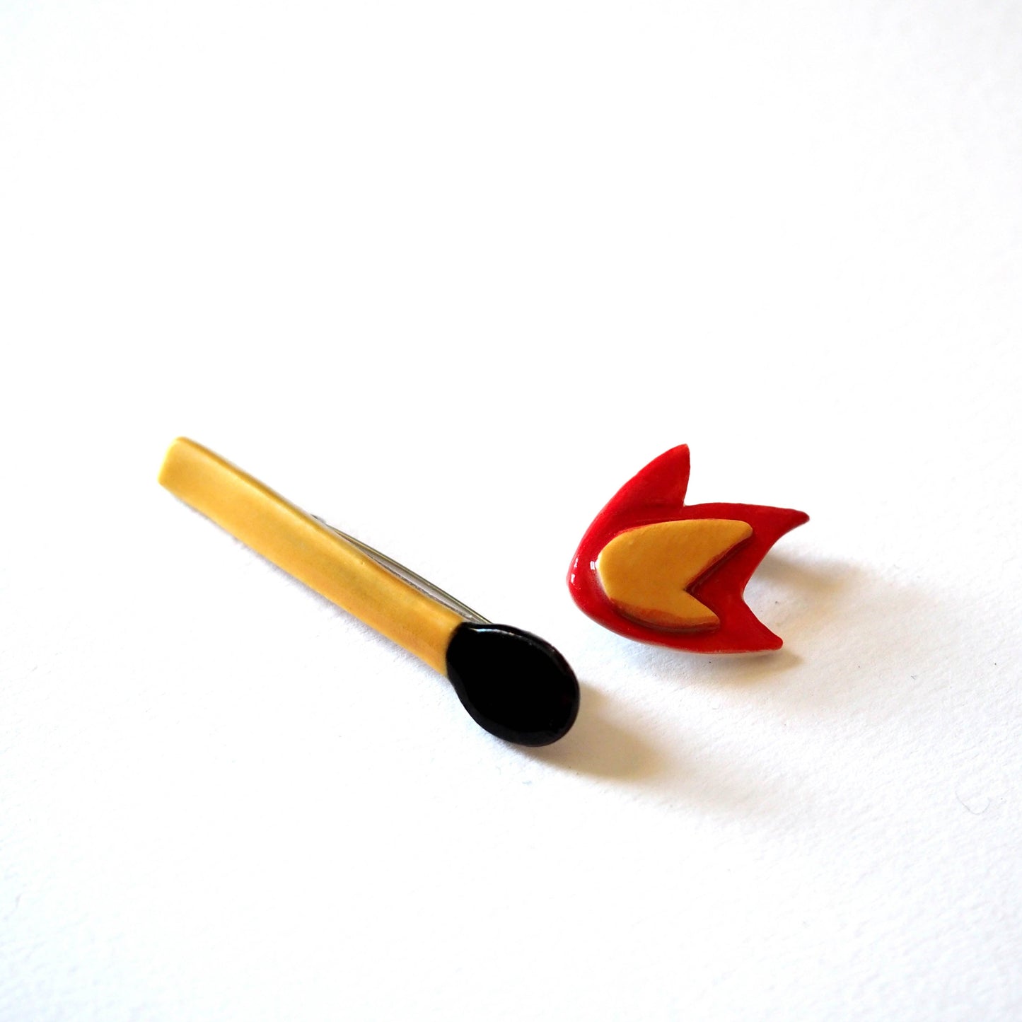 Match & Flame Brooches - Set Two