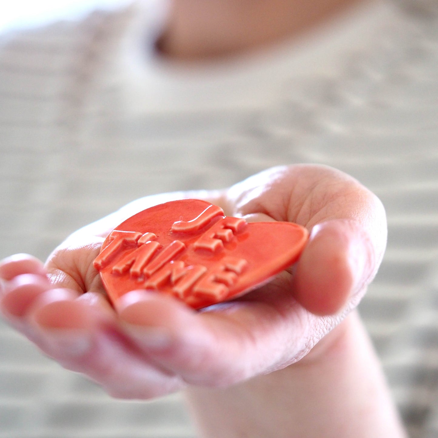 JE T'AIME Porcelain Brooch