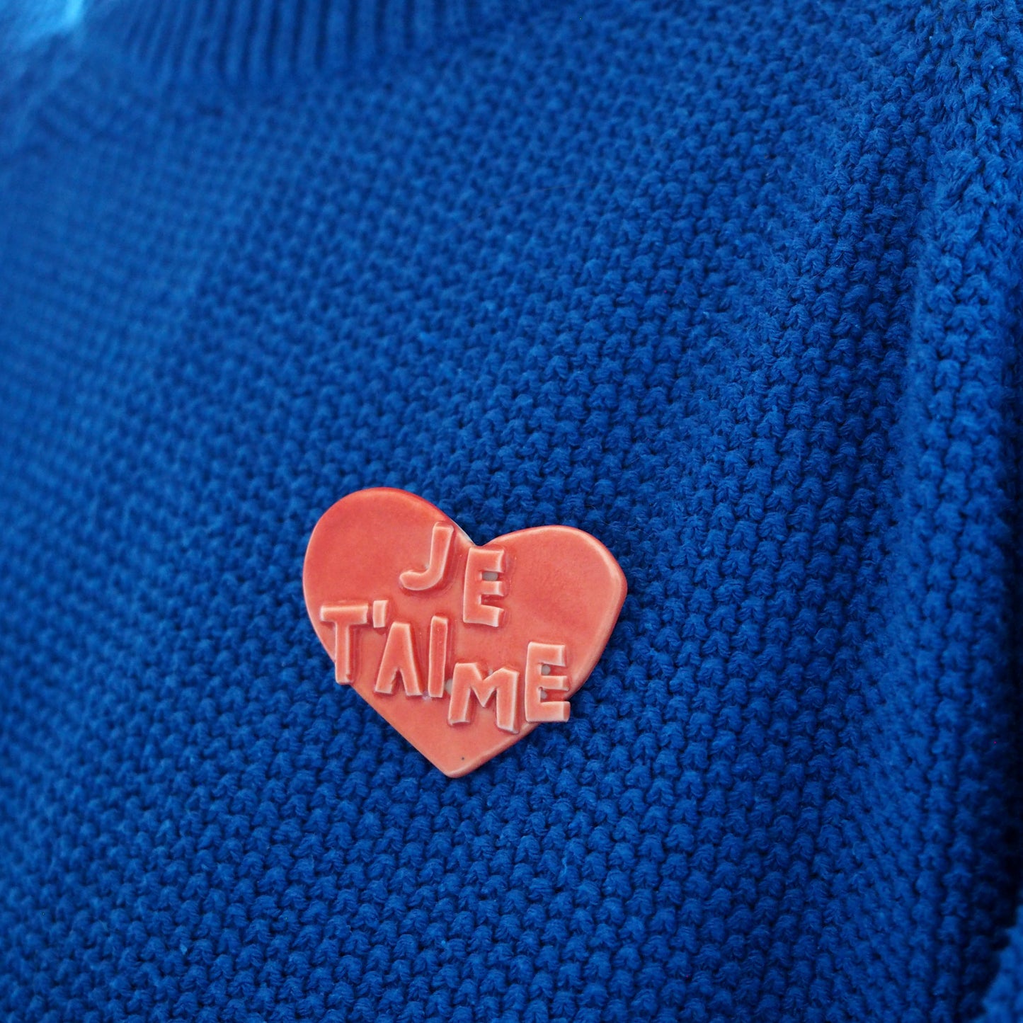 JE T'AIME Porcelain Brooch