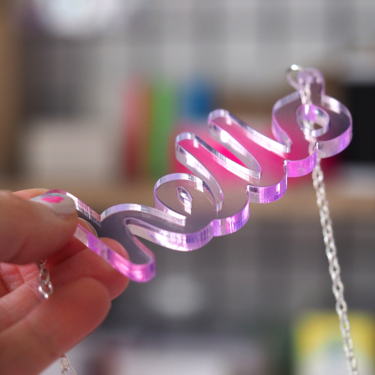 hello necklace goes CHUNKY