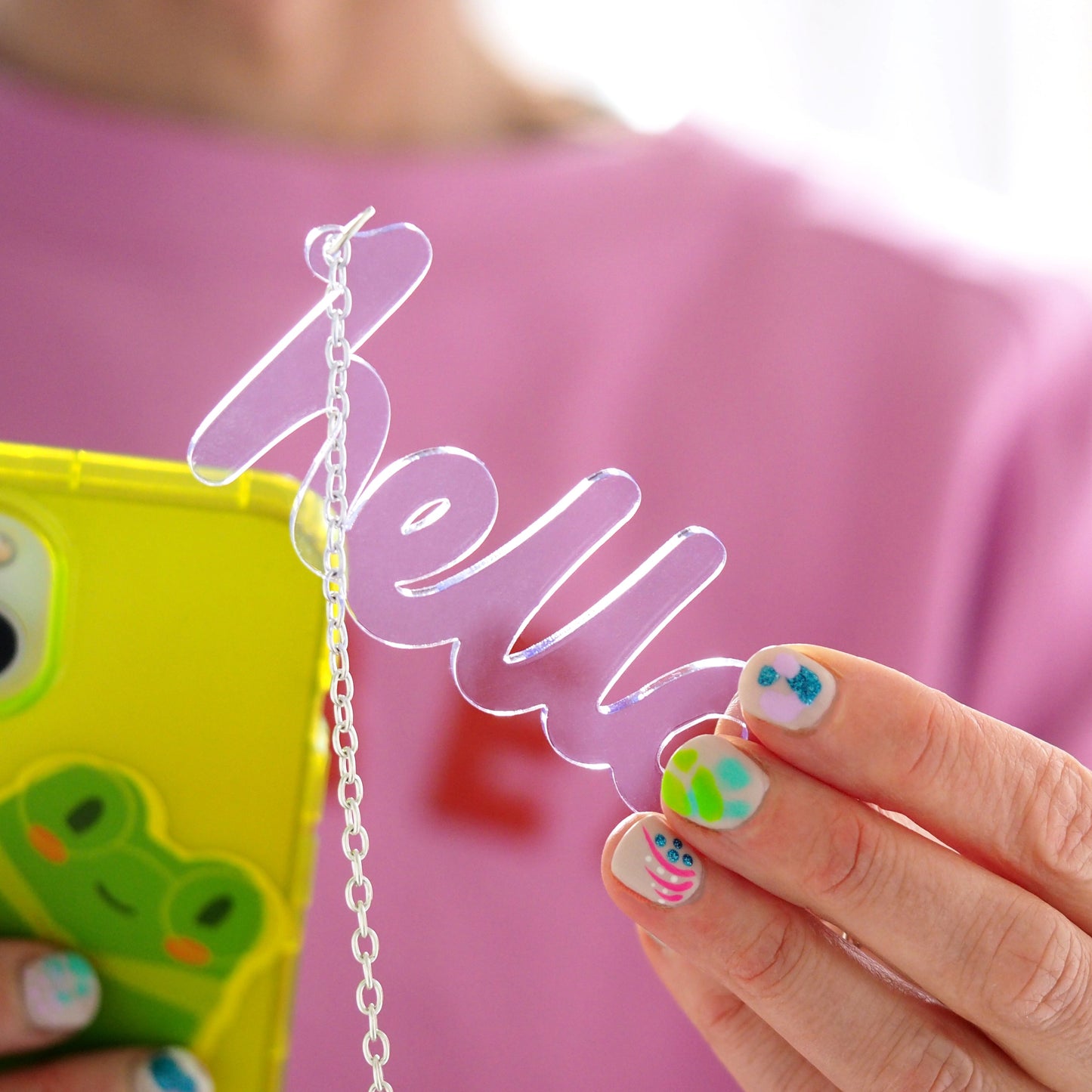 hello necklace goes CHUNKY